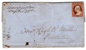 #11A Campbellton MS Lee County (1846/1866) Folded Letter 1855 - Picture 1 of 4