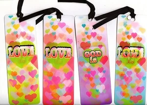 Marcadores lenticul de San Valentín de Dios. ¡Juego de 6! ¡Grandes 4 VBS! - Imagen 1 de 5