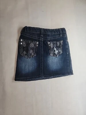 Baby Phat Girls Denim Stretch Jean Skirt Size 5 Elastic Adjustable Waist (#137) - Изображение 1 из 4