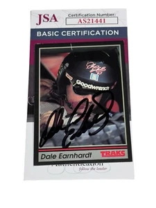 Dale Earnhardt 1991 TRAKS #3 VINTAGE GOODWRENCH CHEVY autographed card JSA COA - Picture 1 of 2