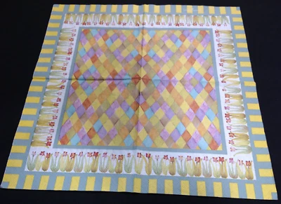 MACKENZIE-CHILDS Mackenzie Childs Poplar Ridge Paper Cocktail Beverage Napkin (1) for Decoupage