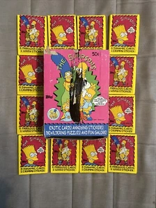 1990 The Simpsons Vintage NIP AUTHENTIC Wax pack Topps (1) Pack Sealed DEADSTOCK - Picture 1 of 7
