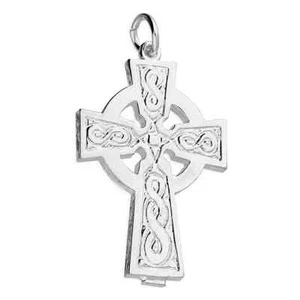 Heavy Celtic Cross Sterling Silver 925 Hallmarked British Made All Chain Lengths - Picture 1 of 3