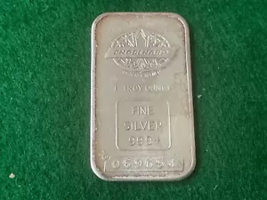 Lingotto argento 1 oz, 1981 Engelhard con toro canadese, rovescio liscio - T7 - Foto 1 di 2