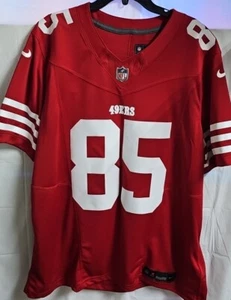 New Nike George Kittle #85 San Francisco 49ers Dri-Fit NFL Red Jersey Size Large - Picture 1 of 5