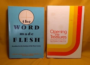 Charles E. Miller 2 PB book lot Opening the Treasures, Word Made Flesh, homilies - Picture 1 of 10