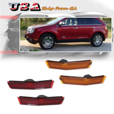 4X OE-Style Front & Rear Bumper Side Marker Light Lamp For 2007-2010 Lincoln MKX - Image 1 of 4