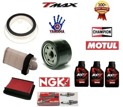 MOTUL NGK KIT TAGLIANDO YAMAHA T-MAX 500 2008 2009 OLIO MOTUL 300V FILTRI CANDELE TMAX