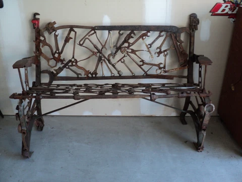 Vintage Rustic Garden/Garage Wrench Bench Cover