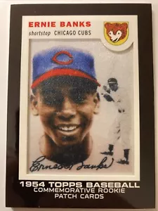 Tarjeta de parche de seda conmemorativa de novato Ernie Banks 2014 #rcp-2 (4953) - Imagen 1 de 2