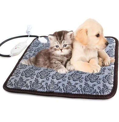 Manta eléctrica ajustable para mascotas calentador de cama para mascotas al aire libre cama para mascotas cachorro cálido Foto 1 de 3