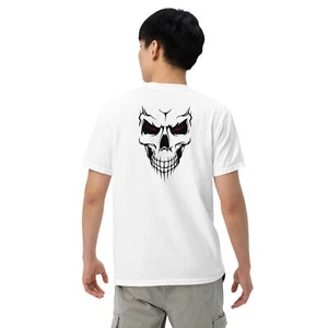 Unisex Prenda Teñida Peso Pesado Camiseta con Calavera - Imagen 1 de 31
