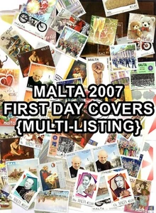2007 MALTA First Day Covers FDC {Multi-Listing} UNADDRESSED - Picture 1 of 19