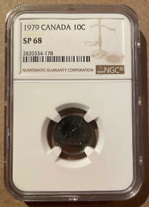 1979 CANADA 10 CENTS NGC SP 68 - ONLY 5 in Higher Grades! Specimen Strike!