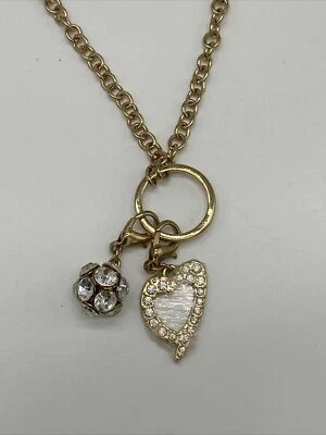 THALIA SODI, Collar de Oro con Corazón y Dijes Tachonados, Nuevo con Etiquetas, $34.50  Foto 1 de 4