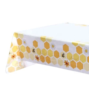 54x108 Inch Disposable Bee Party Tablecloth Birthday Party Supplies Table Cover - Picture 1 of 6