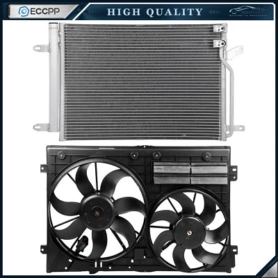 Electric AC Condenser Cooling Fan Kit For 13 Volkswagen Beetle Volkswagen Jetta - Image 1 of 4