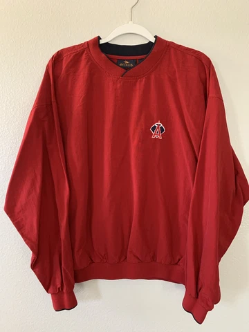 LOS ANGELES Anaheim ANGELS Baseball Antigua SML Windbreaker Jacket MLB Red Cover