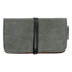 Tabakbeutel aus Wildleder mit Band grau Tabaktasche - Picture 1 of 5