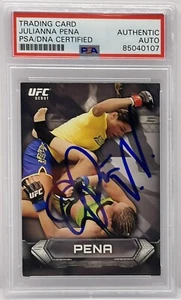 Julianna Peña Signed 2014 UFC Debut Rookie Card UFC Fighter PSA/DNA Slabbed - Picture 1 of 2