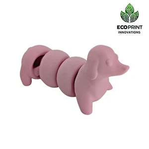 Juguete inquieto Dachshund - Salchicha articulada perro impreso en 3D rosa 112 mm - Imagen 1 de 13