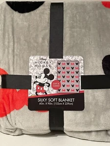 New Disney Mickey Mouse Silky Soft 60x90  Blanket Throw - Picture 1 of 5