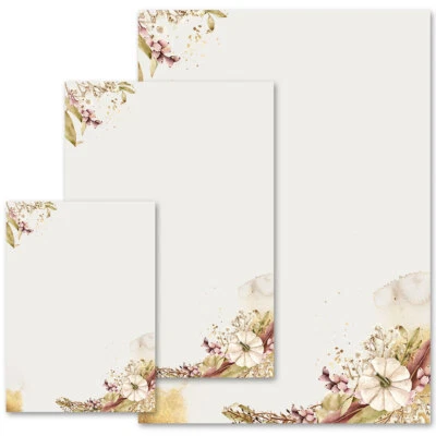 PAPER-MEDIA Carta da lettera decorati GIARDINO D'AUTUNNO