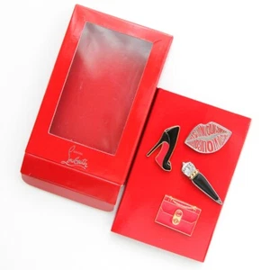 Christian Louboutin iconic Pin Brooch Exclusive Limited 4pc *New in Box - Picture 1 of 5