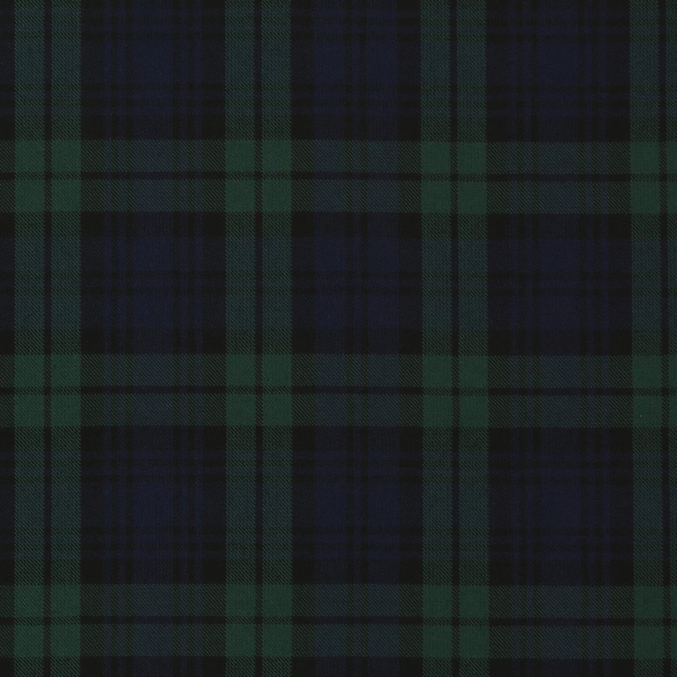 Black Watch Modern Poly/Viscose Tartan REMNANT 24" x 60" - Image 1 of 1
