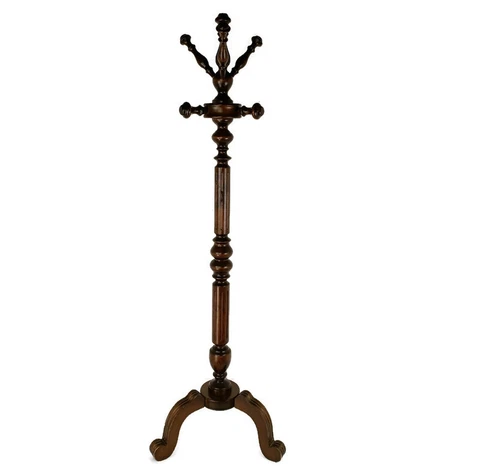Standing Hall Tree Coat Hallway Rack Wood Vintage Barn Country farmhouse style F Cover