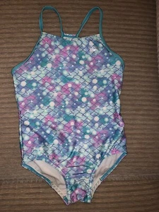 Speedo Girls 5/ 6 Mermaid Scales Multicolor One Piece Swimsuit 50+ UPF - Picture 1 of 4