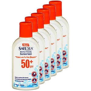 SafeSea SPF 50 Crema Solare Meduse e Pidocchi di Mare Punture Lozione Protettiva (Confezione da 6) - Foto 1 di 2