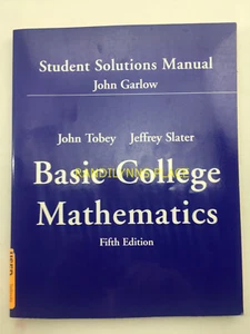Student Solutions Manual: Grundlegende College-Mathematik von John Tobey; John Garlow - Bild 1 von 4