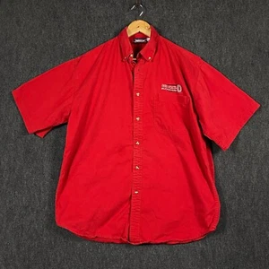 90s Ohio State Buckeyes Cadre Athletic Mens Large Button Down Shirt Red - Picture 1 of 12