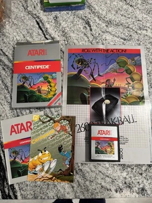 Centipede Atari 2600 Complete W/ Box Manual DC comics Track-ball Poster CIB - Image 1 of 4