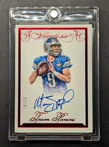 MATTHEW STAFFORD Auto 2015 Flawless Team Panini Red Foil Etched SSP /15 - Picture 1 of 6