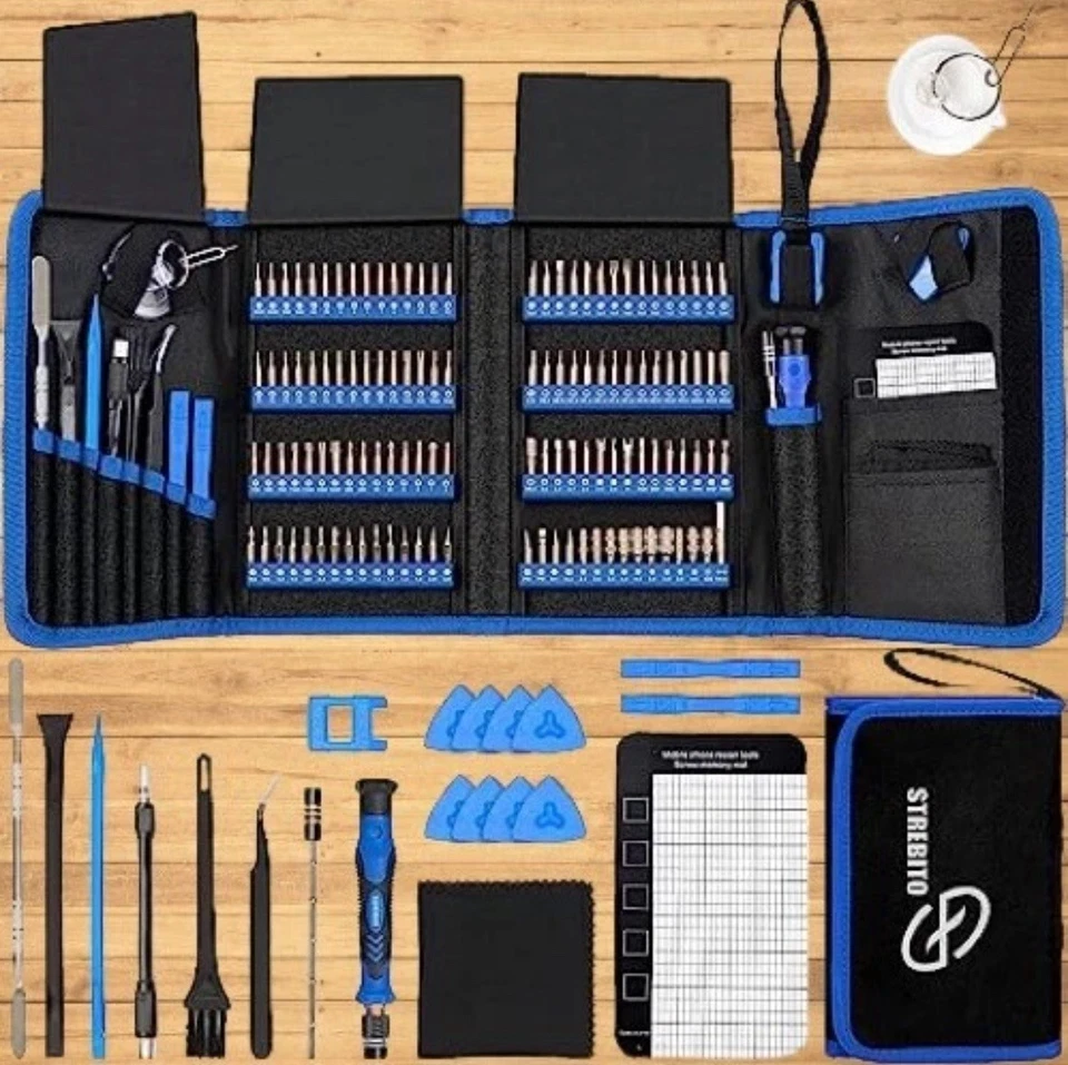 142 Pcs Electronic Precision Screwdriver Sets w/120 Bit Magnetic Repair Tool Kit - Image 1 of 1