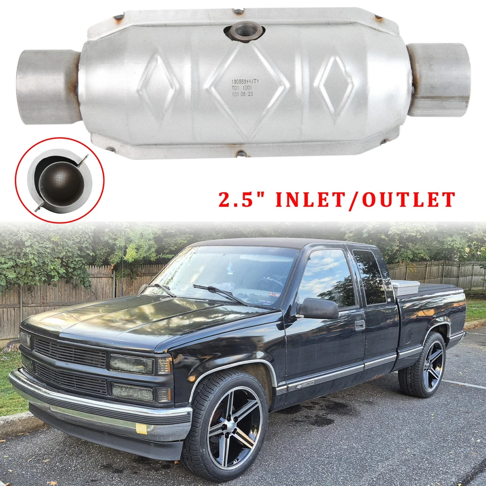 For 1996-1998 Chevrolet GMC C K 1500 2500 Suburban 2.5" EPA Catalytic Converter - Image 1 of 4