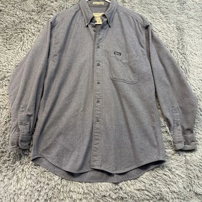Woolrich Shirt Mens Large Gray Sportsman Chamois Flannel Work Cabin Camp Y2K - Image 1 of 4