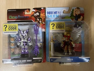Roblox Ninja Legends Cybernetic Azure Sensei & Tim7775 3” Figures New - Image 1 of 3