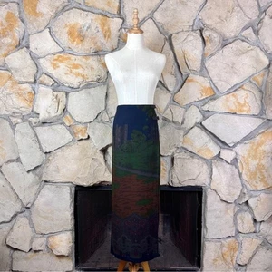 Lauren Ralph Lauren Vintage 1990s “Oxfordshire” Wrap Skirt Midnight | 14 - Picture 1 of 6
