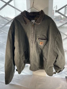 Chaqueta Carhartt J97 MOS Detroit 4XL Verde Manta Forrada Pato Ropa de Trabajo - Imagen 1 de 11