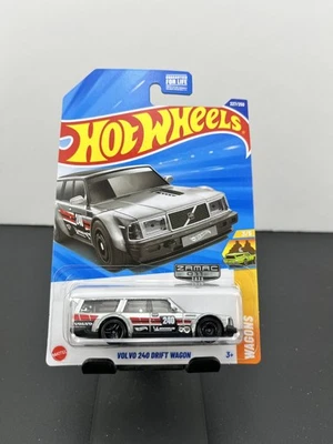 Hot Wheels 2025 Mainline Wagons ZAMAC Volvo 240 Drift Wagon Silver #227 - Image 1 of 4