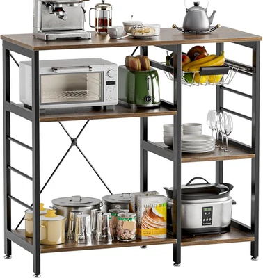 Scaffale Da Cucina, Supporto per Forno a Microonde Con Struttura in Bambù, Barra - Immagine 1 di 4