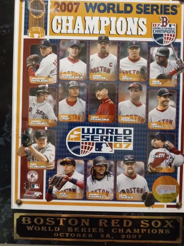 2007 WS Red Sox Champions Collectible Plaque Cover