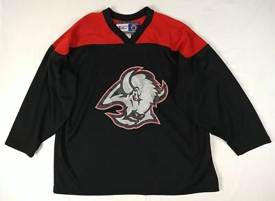 CCM NHL Hockey Buffalo Sabres Black-Red Goathead Jersey (Size XL Extra Large) - Image 1 of 4