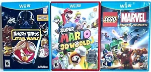 3 NINTENDO Wii U SPIELE ~ SUPER MARIO 3D WORLD - MARVEL SUPER HEROES - ANGRY BIRD - Bild 1 von 5