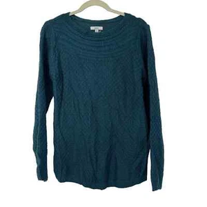 CROFT & BARROW DUNKELGRÜN WEICHER LANGARMPULLOVER MEDIUM - Bild 1 von 3