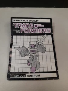 Transformers Original G1 1986 Predacon Tantrum Vintage Instructions - Picture 1 of 1