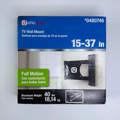 Utilitech Full Motion TV Wall Mount 15 in - 37 in 40 lb Max Weight #0480746 - Image 1 of 3